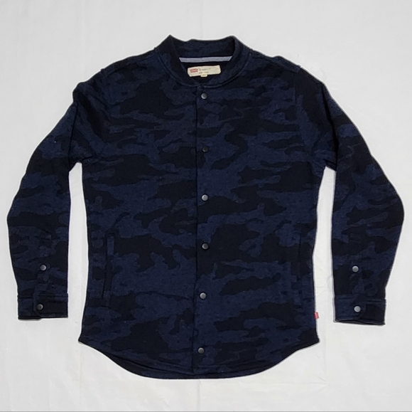 Mens Levi's Camo Button Up Cardigan Sweater Size Large - Picture 1 of 4
